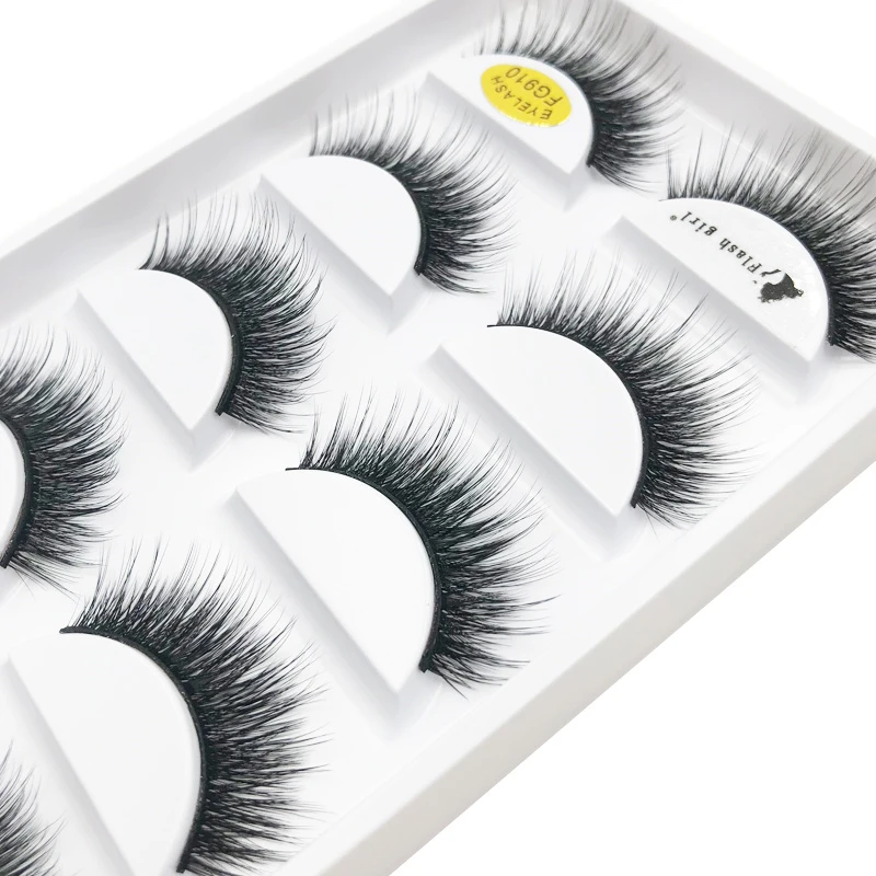 5 pairs/Tray Multi-layer effect strong flexible reusable durable mink cotton steam strip eyelashes extensions