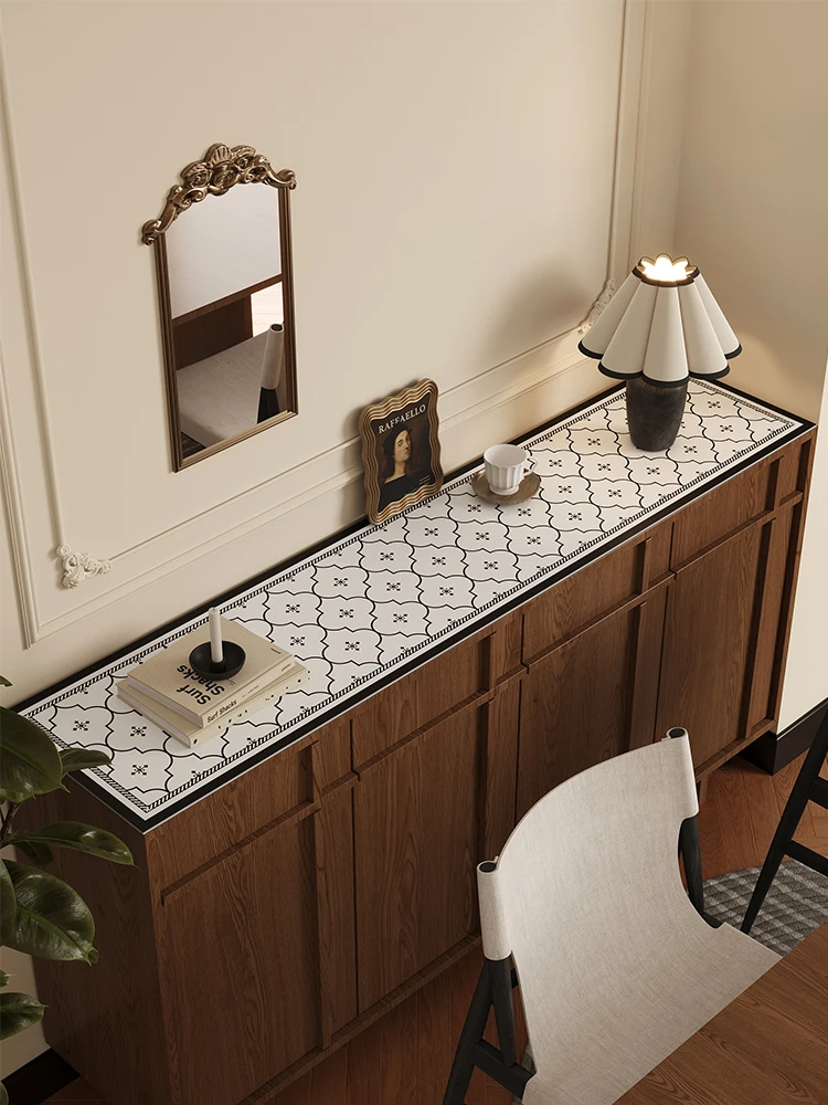 

Waterproof Oil-resistant Dining Table Mat Luxury Sensation Tea Table Pad Rectangle ape PVC Material Easy Cleaning No Wa