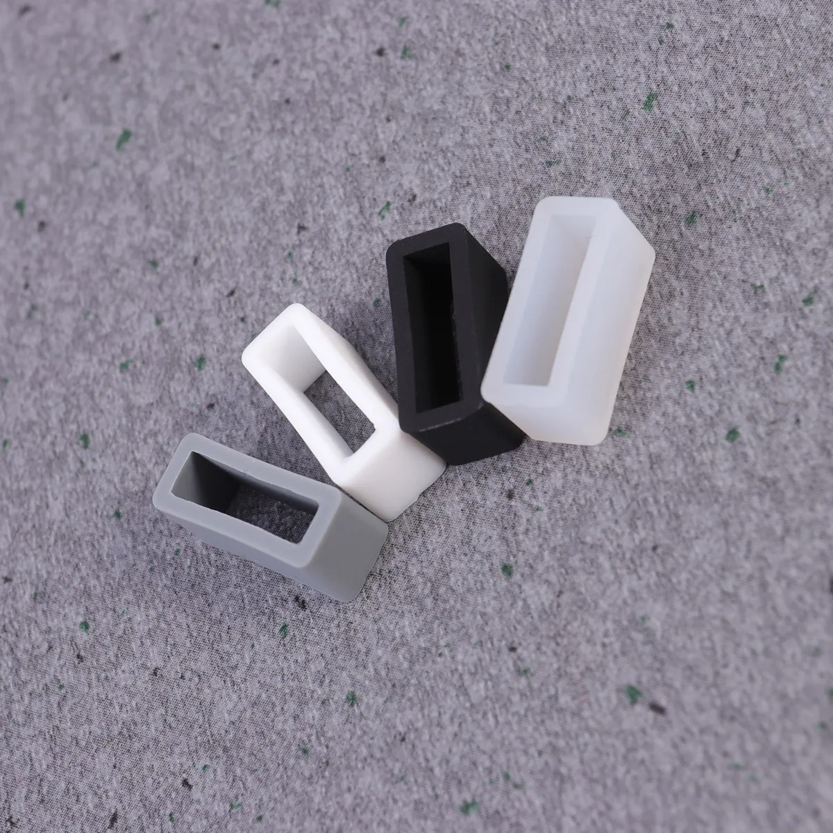 

4Pcs 12Mm Watchstrap Looping Ring Silicone Material Replacement Watch Bezel Buckle Smooth Most Watch Models White