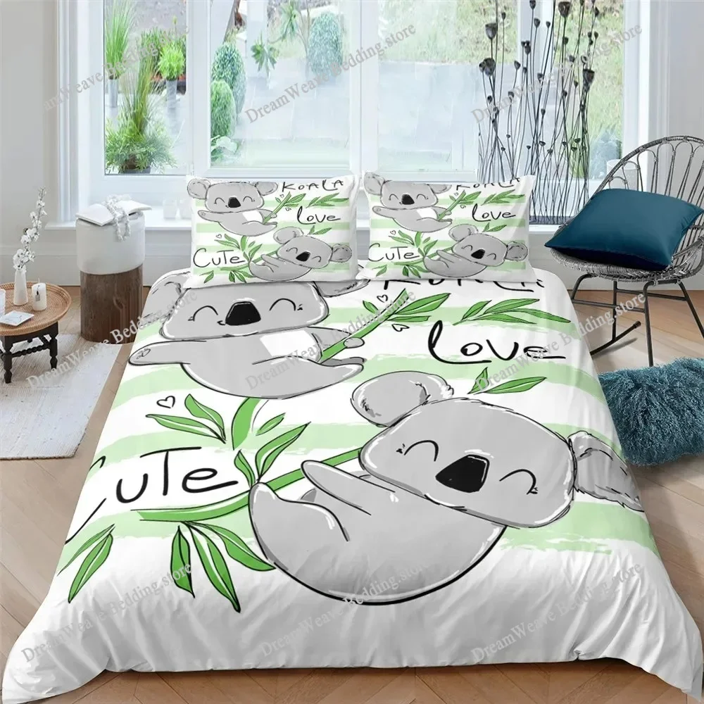 

Phechion Cartoon Koala 3D Print Bedding Set Duvet Covers Pillowcases Comforter Bedding Sets Bedclothes Bed Linen Luxury Gift