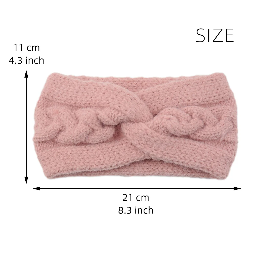 New Fashion Fried Dough Twists Cross Headband For Women Elegant Wide Brim Hair Bands Autumn Winter Ear Warmers Makeup Head Bands