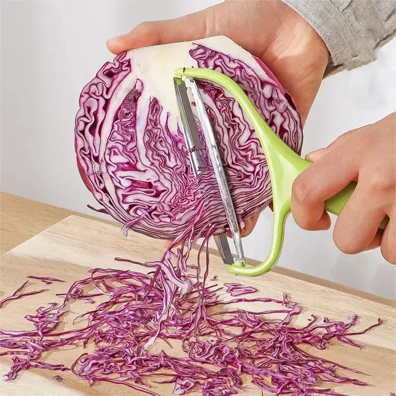 

Stainless Steel Cabbage Slicer - Wide Mouth Potato Shredder Fruit Salad Maker Vegetable Peeler