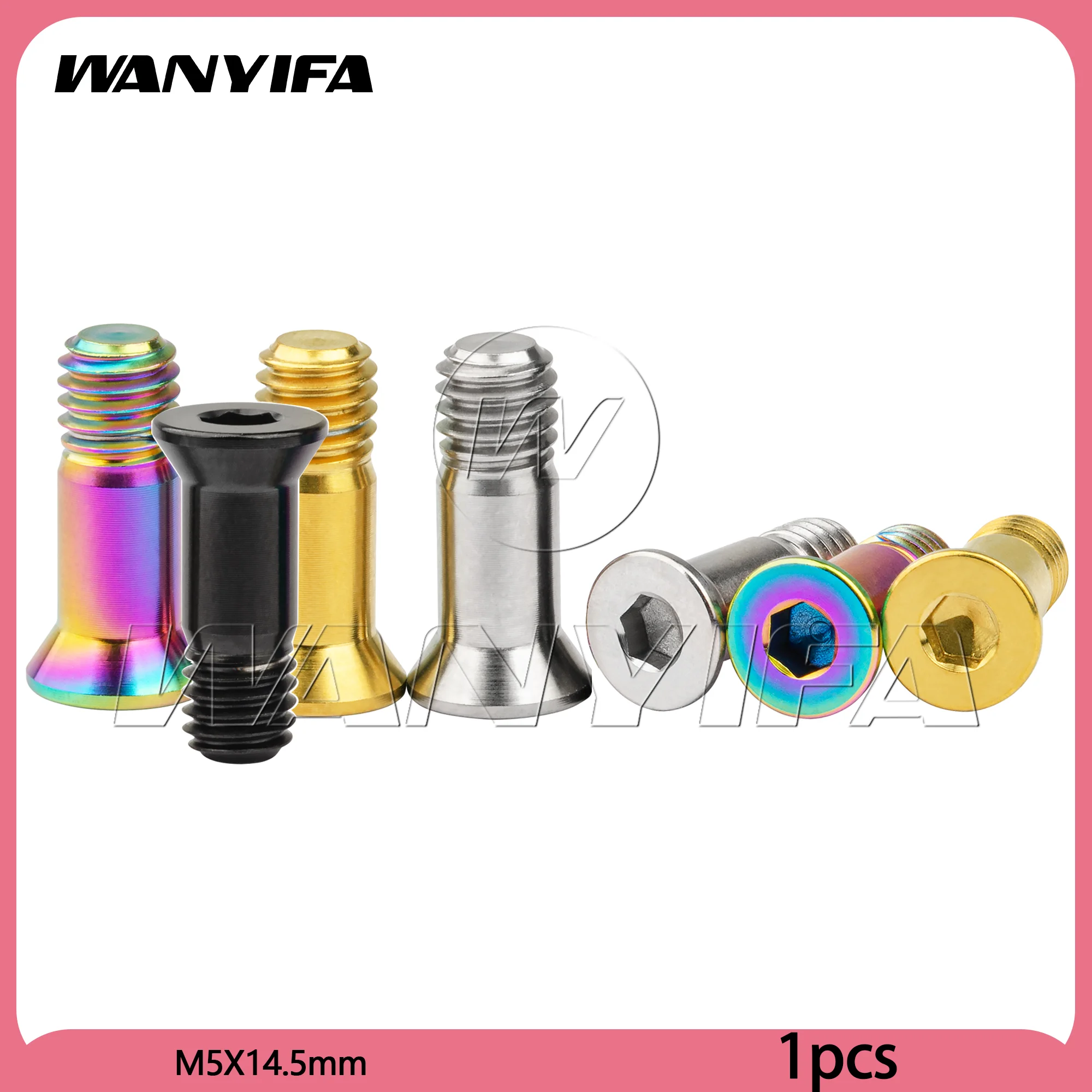 

Wanyifa M5x14.5mm Titanium Bicycle Rear Derailleur Pulley Jockey Wheel Guide Bolts Derailleur Fixing Screw for MTB Road Bike