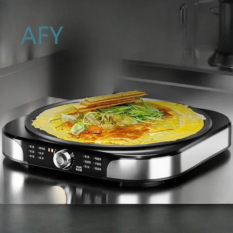 New Electric Pancake Maker for Commercial Use Pancake Grill Machine for Fruit Crepes Breakfast Food Stall Equipment for