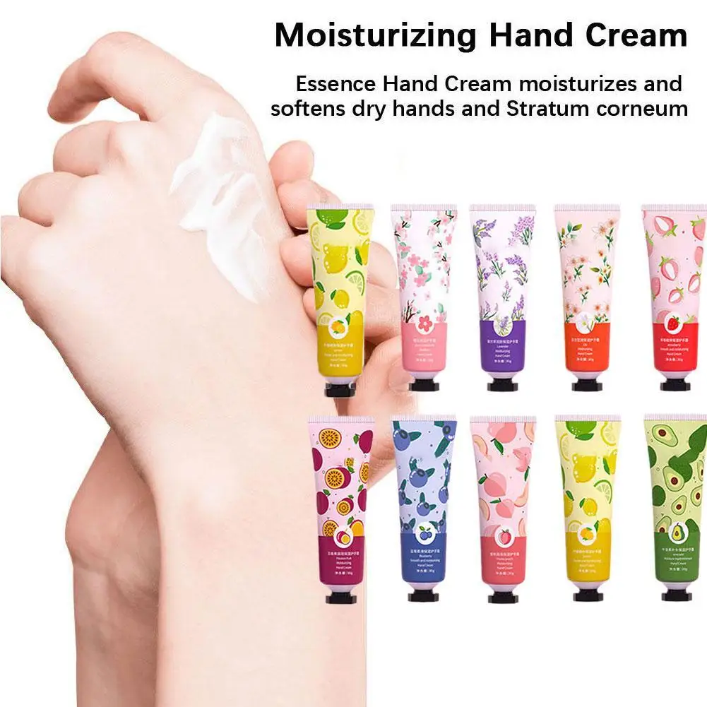 Crème hydratante pour les mains à fleurs fruitées, anti-rides, anti-beauté, crèmes aléatoires pour les mains, soin de la peau, crème réparatrice, 1PC