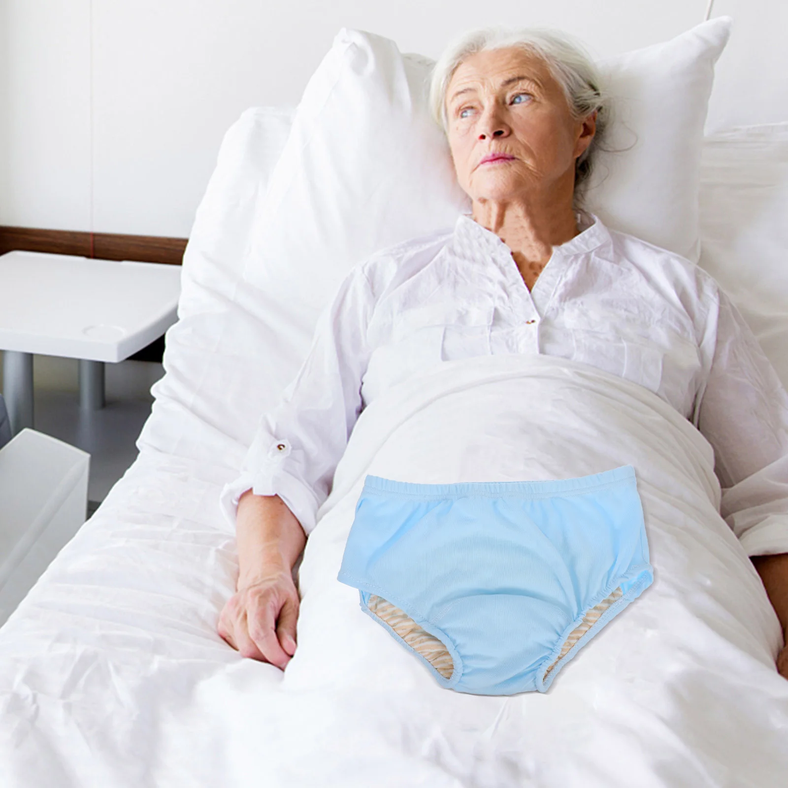 Elderly Anti-Urine Nursing Women\'s Panties Womens Cotton Diaper for Urinary The Underpants Washable Breathable Nappy