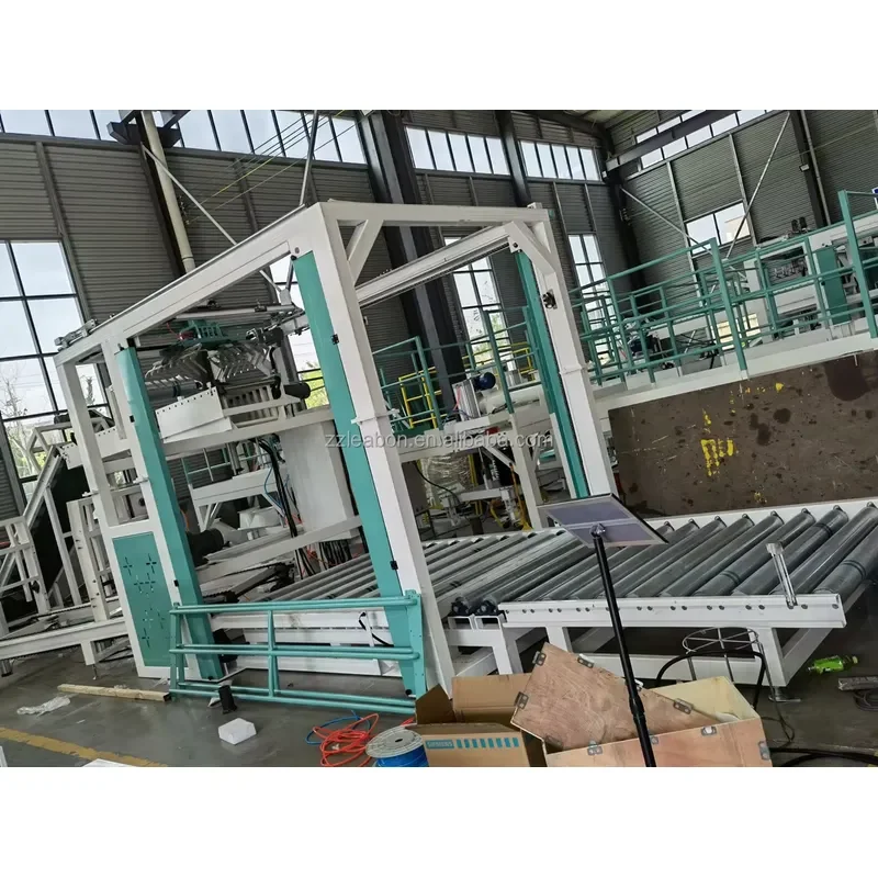 Fully automatic complete animal feed bag packaging system gantry layered automatic palletizer