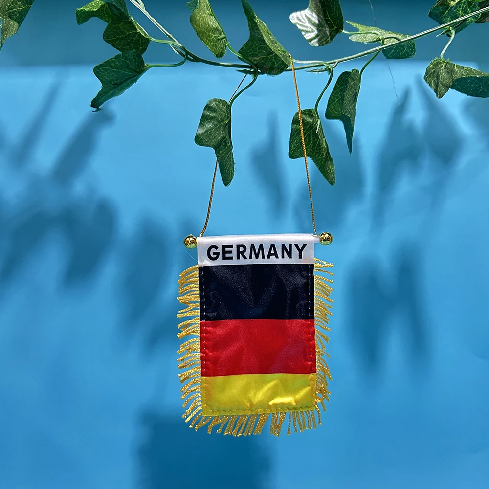 SKY FLAG Germany Car Window flag 8*12cm Polyester double side printed Germany Emblem Hanging pennant Flags Germany Mini flag - view 4