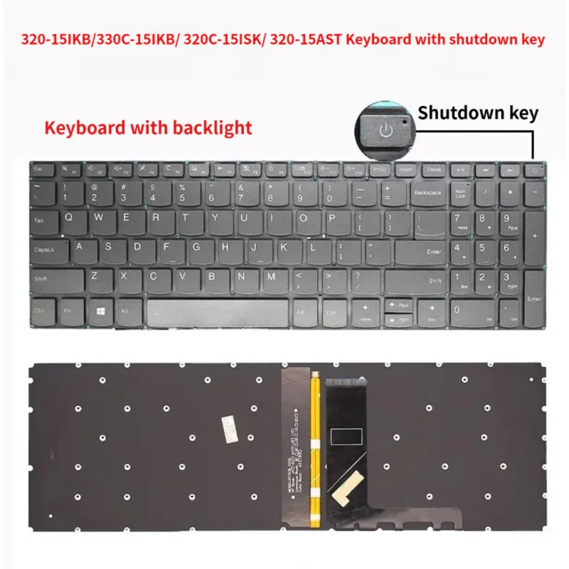

Совершенно новая клавиатура для Lenovo Ideapad 320-15IKB/330C-15IKB/320C-15ISK/320-15AST с кнопкой выключения.