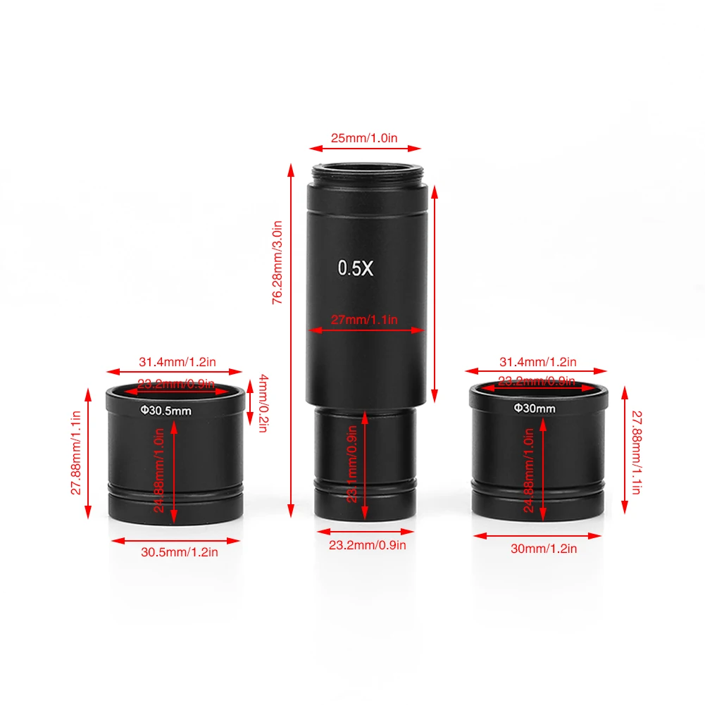 0.5X CMount 30/30.5mm Adapter for Microscope CCD Camera Eyepiece Lens CCD Camera Adapter C‑Mount Adapter Microscope Adapter