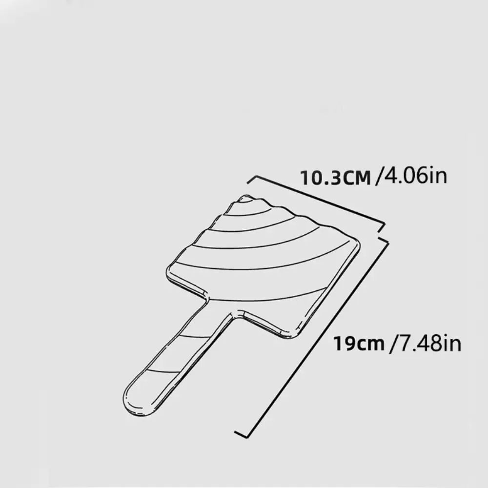 Miroir de maquillage en forme de liquide avec poignée, carré à main, déterminer, cosmétique, haute qualité, galvanisé