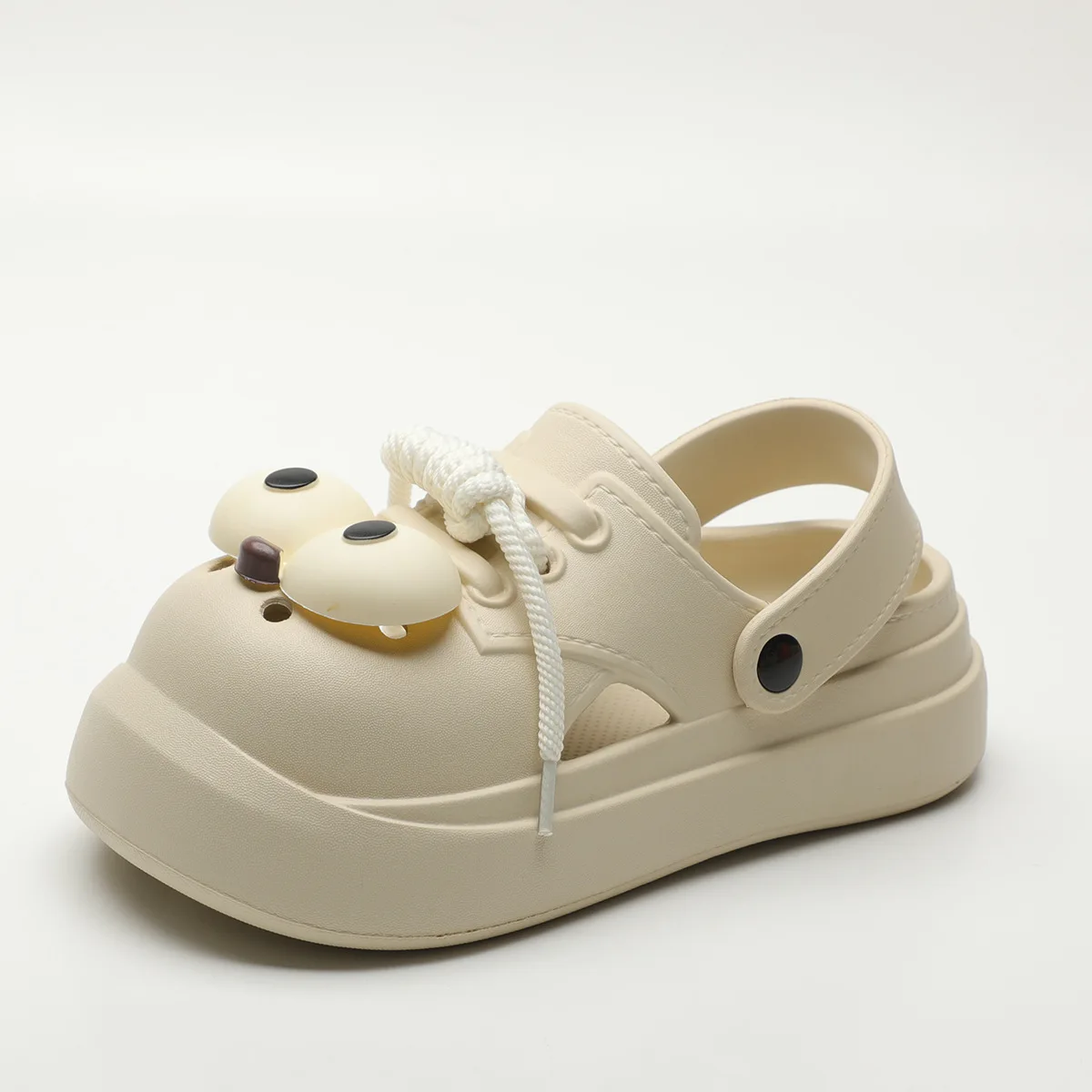 Cute DIY Big Eyes Fashion Clogs For Women Summer Platform Shoes Close Toe Female Home Street Slippers Girls Daily Walking Sandal - view 3