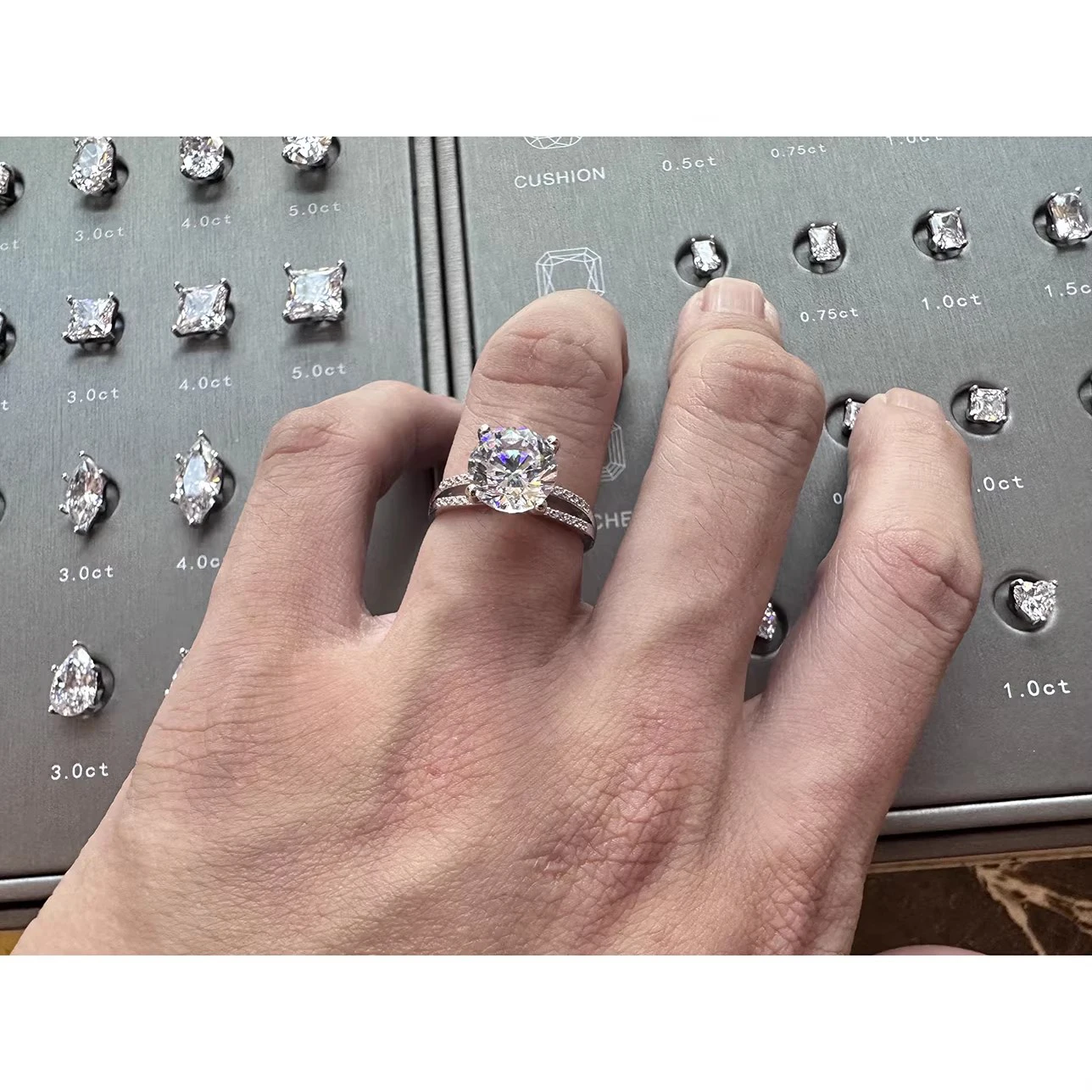 2025 Jewelry Customization Gemstone Diamond Charts 5A CZ Size Shape Sets Alien Stone Magnetic Attraction Set With 10pcs Ring