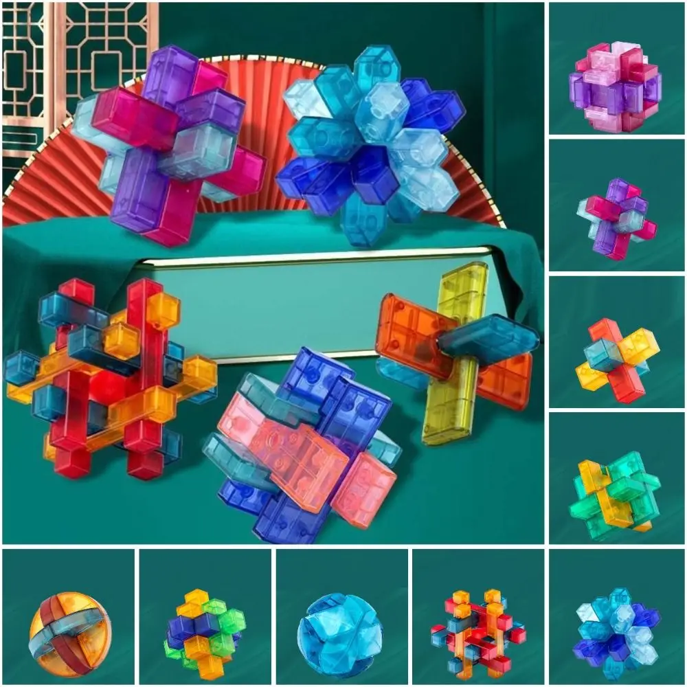 شفاف الذكاء دعابة الدماغ الألغاز فتح لعبة لوبان قفل كونغ مينغ قفل الدماغ دعابة الذكاء لوبان قفل هدايا الاطفال #4