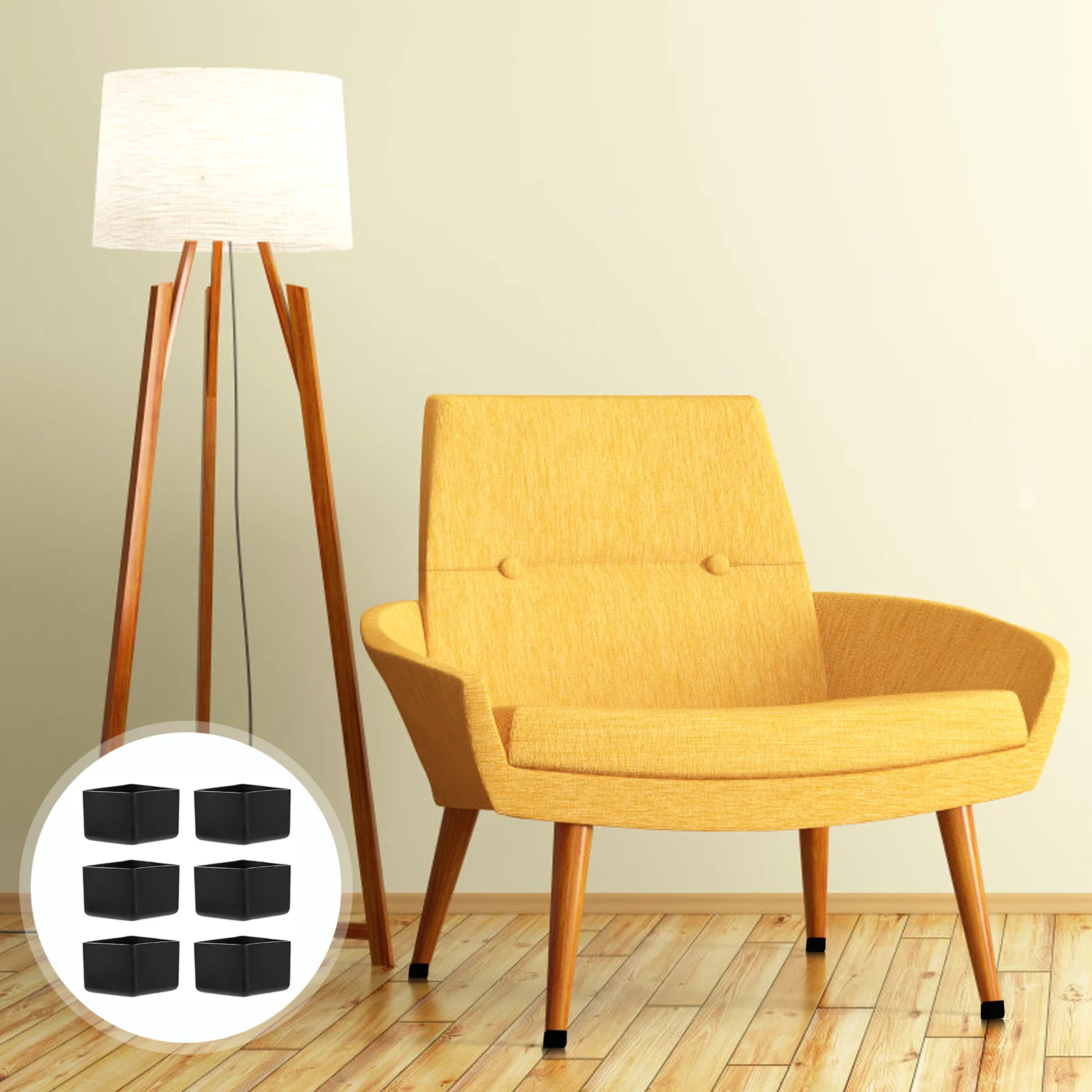 

24 Pcs Thickened Furniture Foot Mats Feet Caps Chair Leg Cover Pads Table Floor Protectors for Hardwood Floors Silica Gel