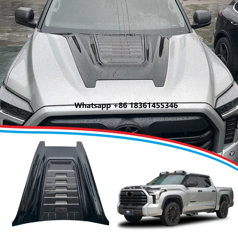 

Anti-scratch Two in One Hood Scoop Cover Exterior Accessories New Design Black Front Protector for Tundra 2022-