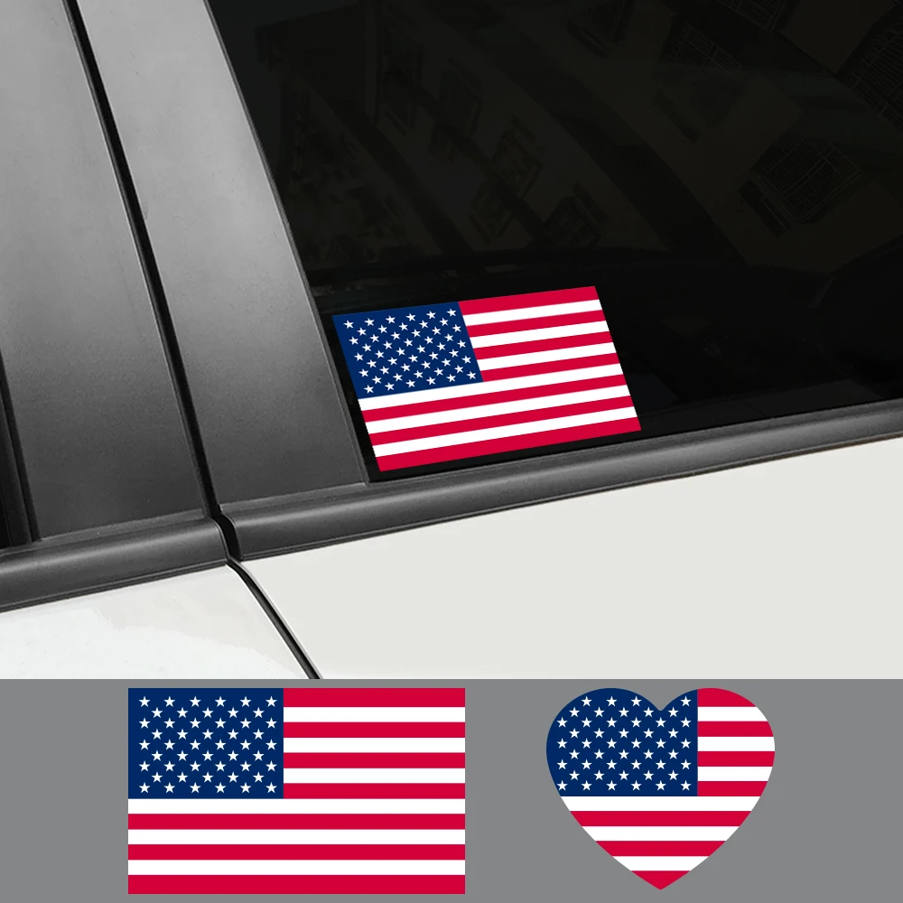 Car Stickers Cover Waterproof American Flag Creative Decals Car Windows Laptops Mobile Phones Office Supplies Decor Accessories