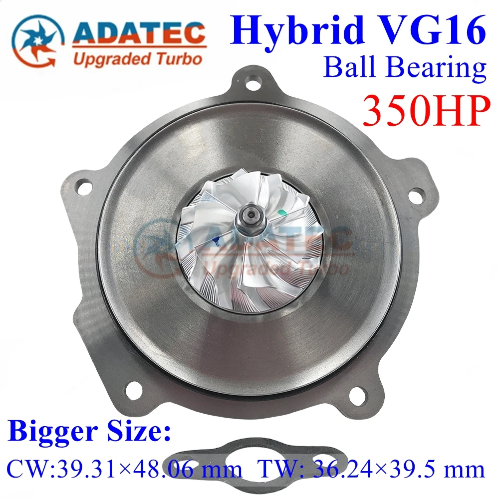 VG16 189006A0003 Hybrid Turbo Cartridge Ceramic Ball Bearing 350HP 180810528E Upgrade Turbine CHRA for Honda Civic 1.5T engine