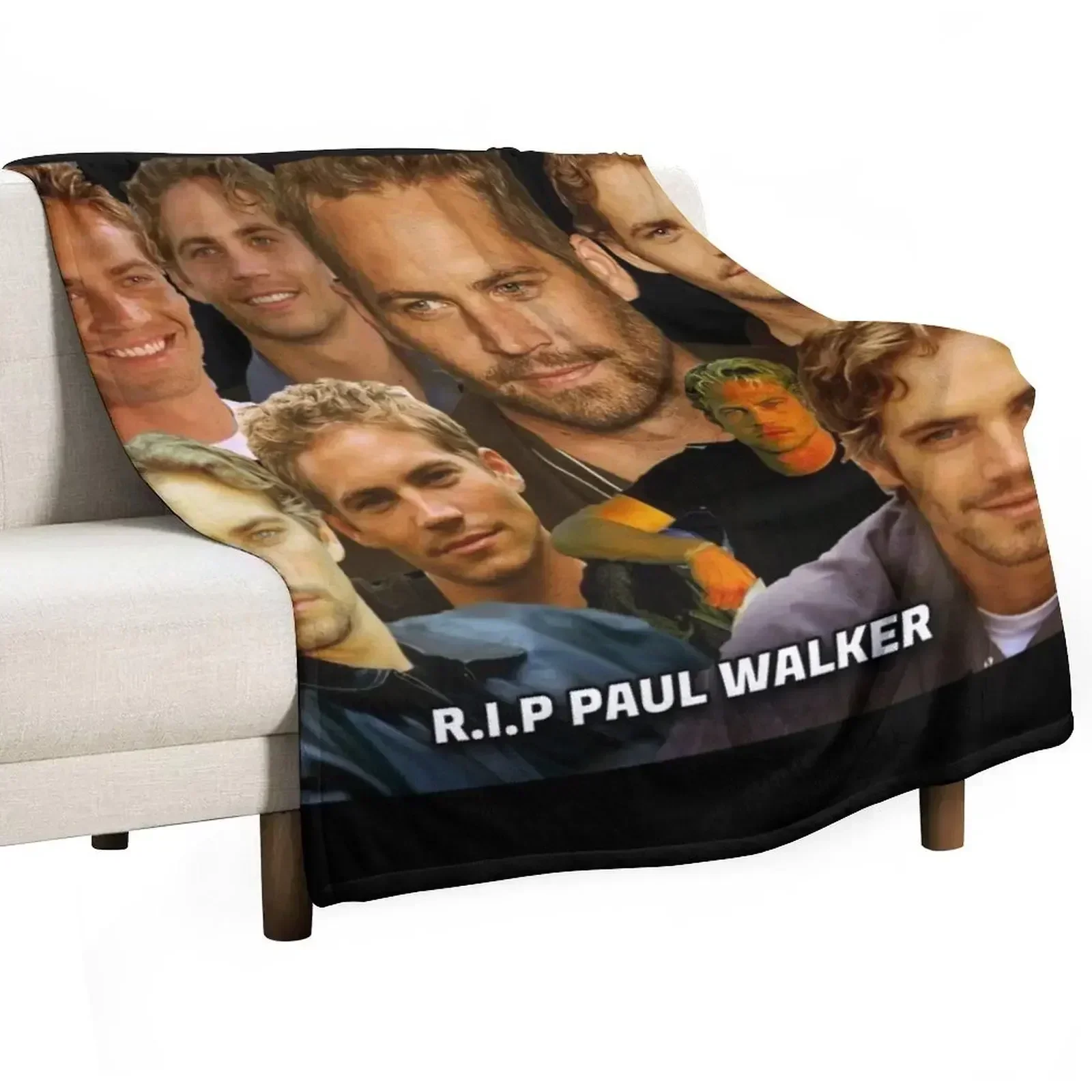 

Paul walker tribute collage design 2021 Throw Blanket Thins Comforter Luxury Thicken wednesday Blankets