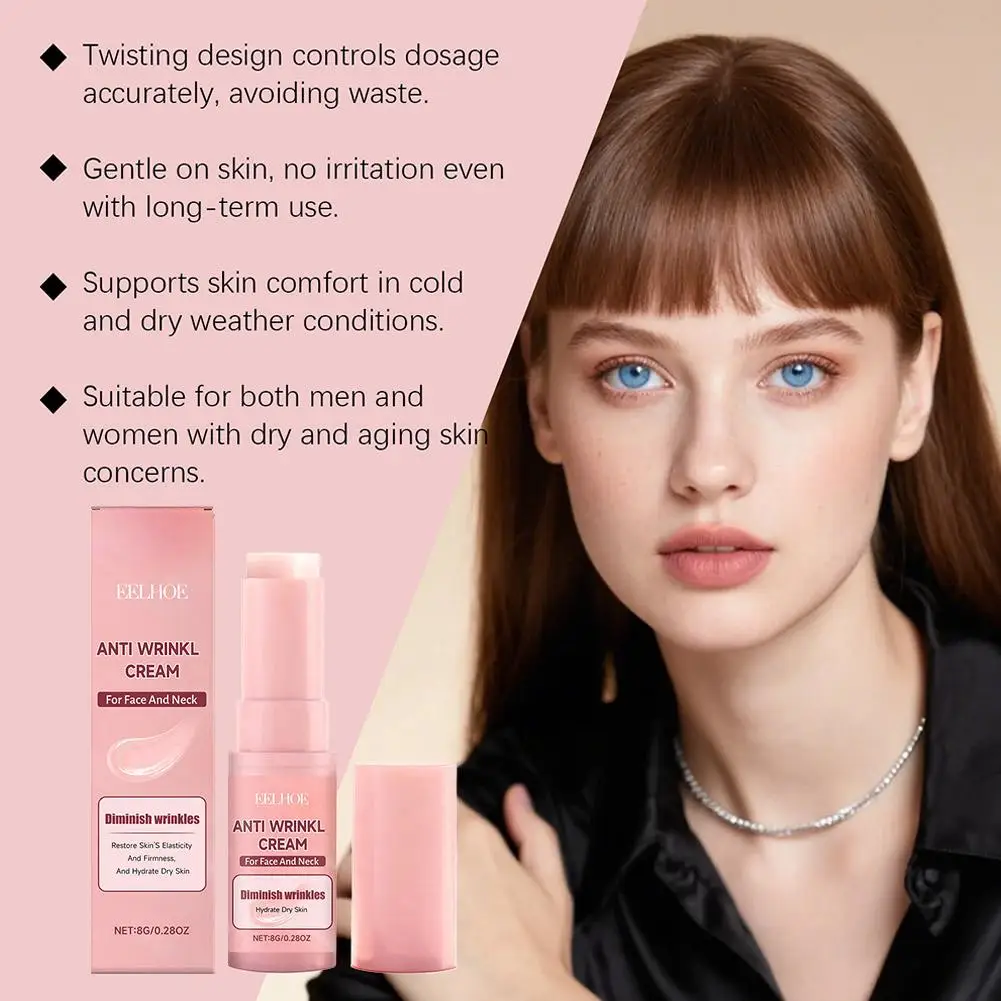 Collagen Wrinkle Removal Balm Stick Multi Bounce Instant Anti-Aging Firming Lift Brighten Facial Dull Skin Moisturizer