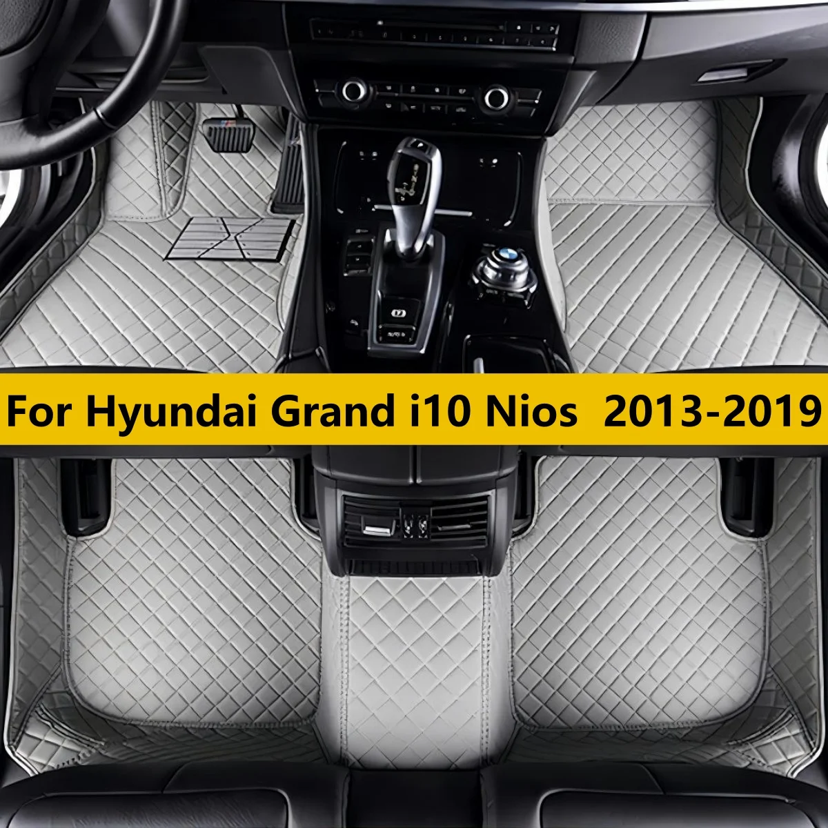 

Коврики для автомобиля на 5 мест, подходят для Hyundai Grand i10 Nios 2013, 2014, 2015, 2016, 2017, 2018, 2019 годов выпуска, полный комплект для переднего и заднего рядов.