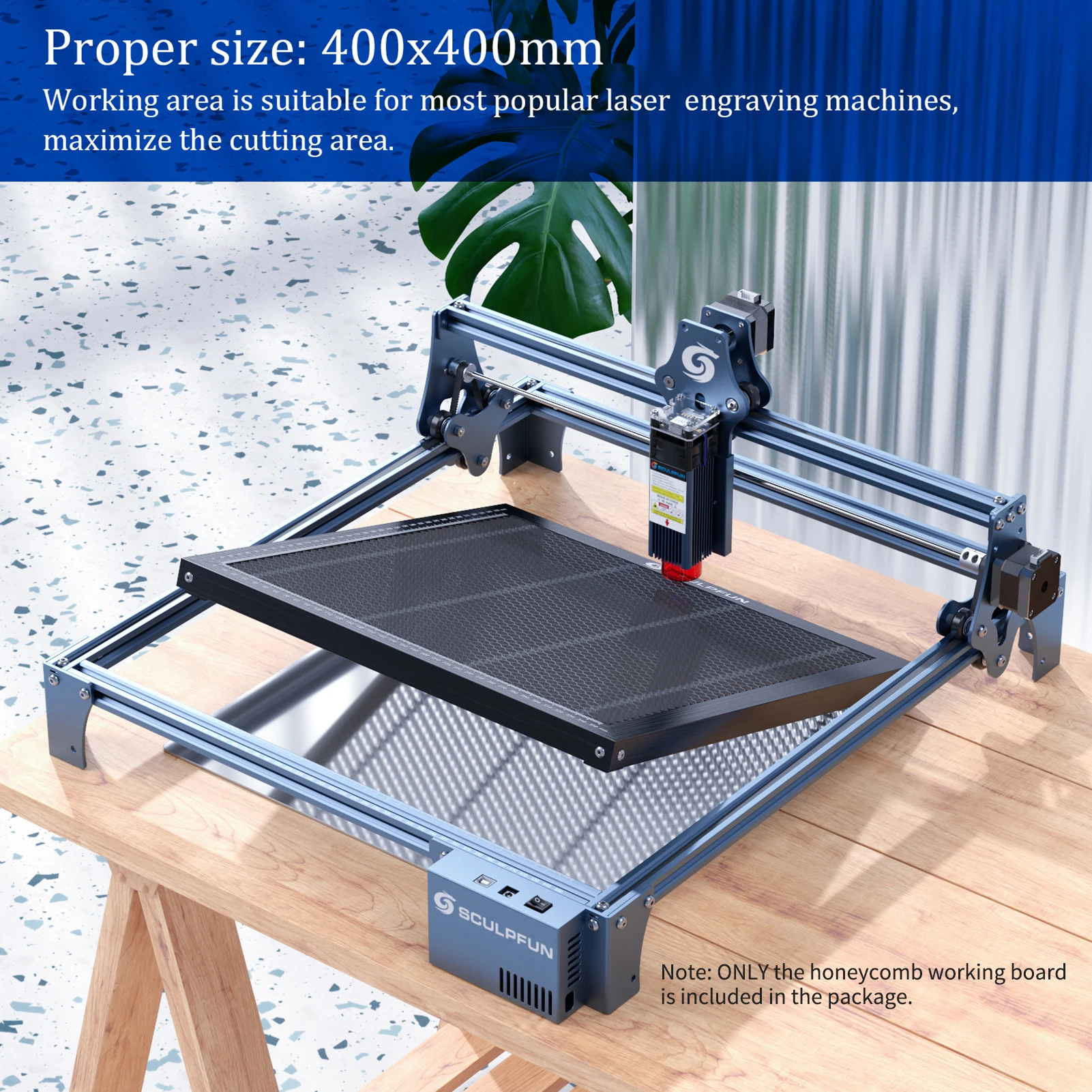 Imagem -02 - Cama de Trabalho para Gravador a Laser Mesa de Trabalho em Favo de Mel para Máquina de Corte a Laser Co2 de Alumínio para s9 Tts55pro Ts2 400x4 430 300 500 mm