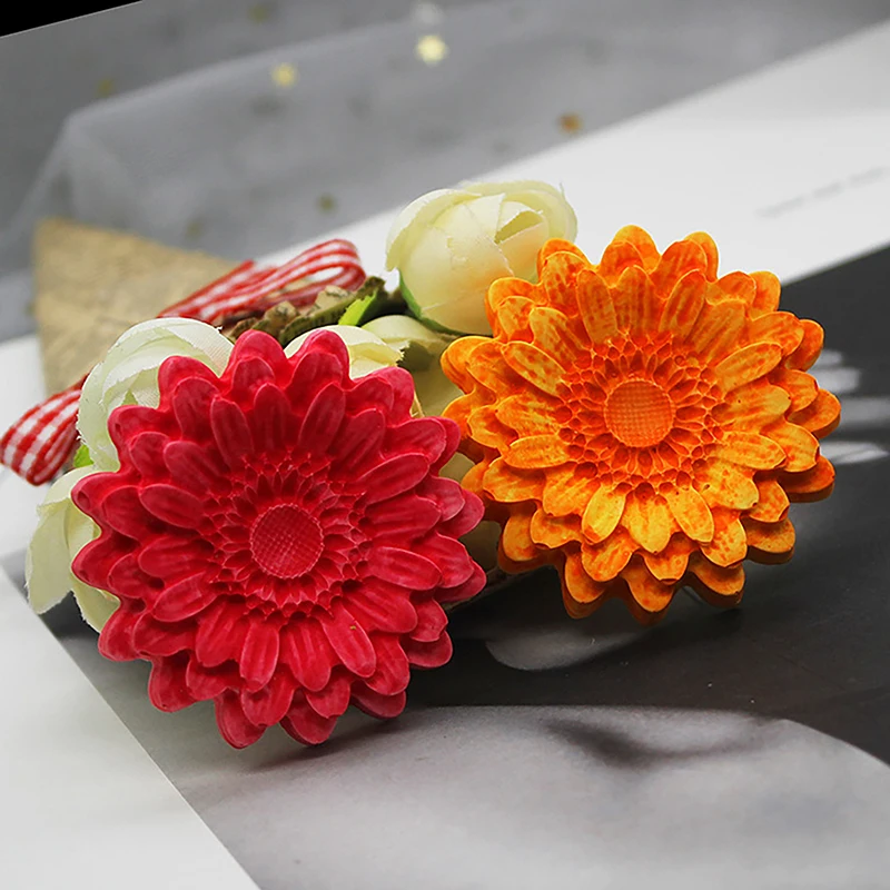 1Pc 3D Chrysanthemums Soap Mold Bakware Tools Flower Silicone Moulds Candle Molds Sunflower Cake Decoration Tools