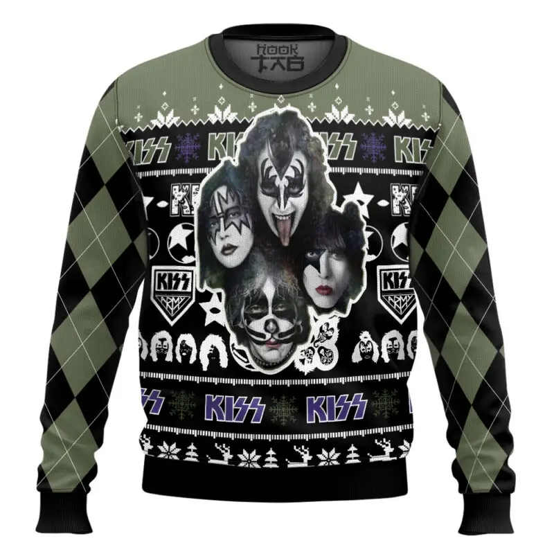 

Men's Kss Band Ugly Sweater Simple Fashionable Comfortable Comes With You To Show Personality Suitable For Christmas Movie Night