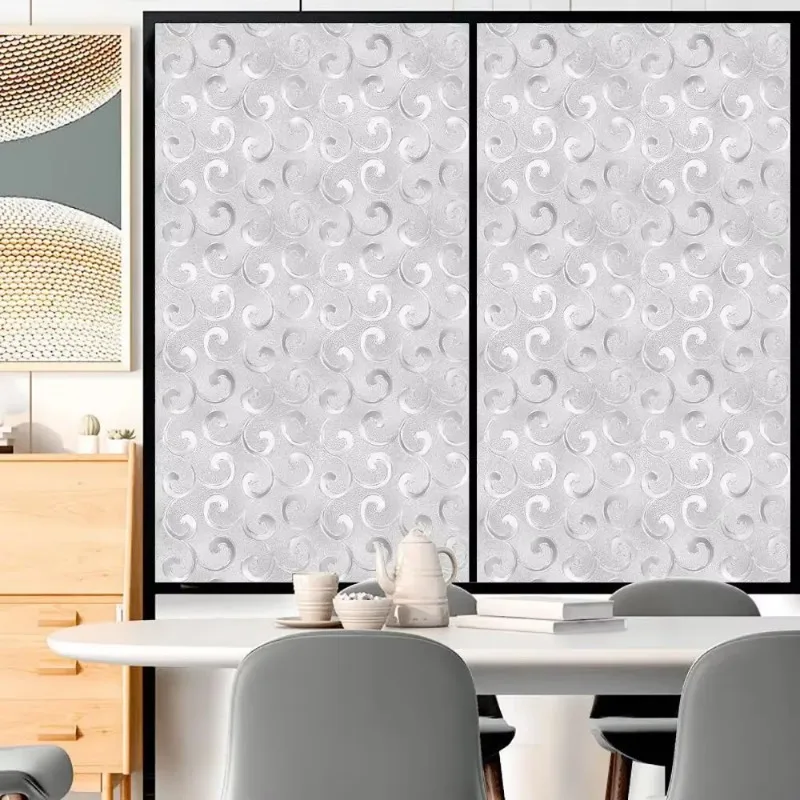 45x100cm/60x100cm Removable Sticker Privacy Household Pvc Decorative Vinyl Cellophane Non-Adhesive Static Window Film