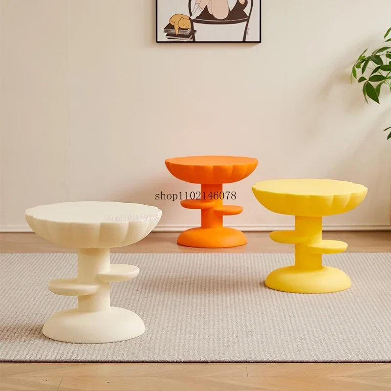 

Cream Wind Flower Coffee Table Household Simple Modern Creative Side Table Living Room Cute Small Apartment Nordic Side Tables