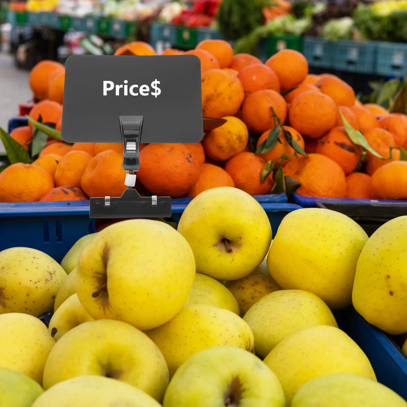 6 Sets Waterproof Price Tag Chalkboard Clip Sign Food Plastic Label Holder Shelf Holders Merchandise Clips Pp Retail on