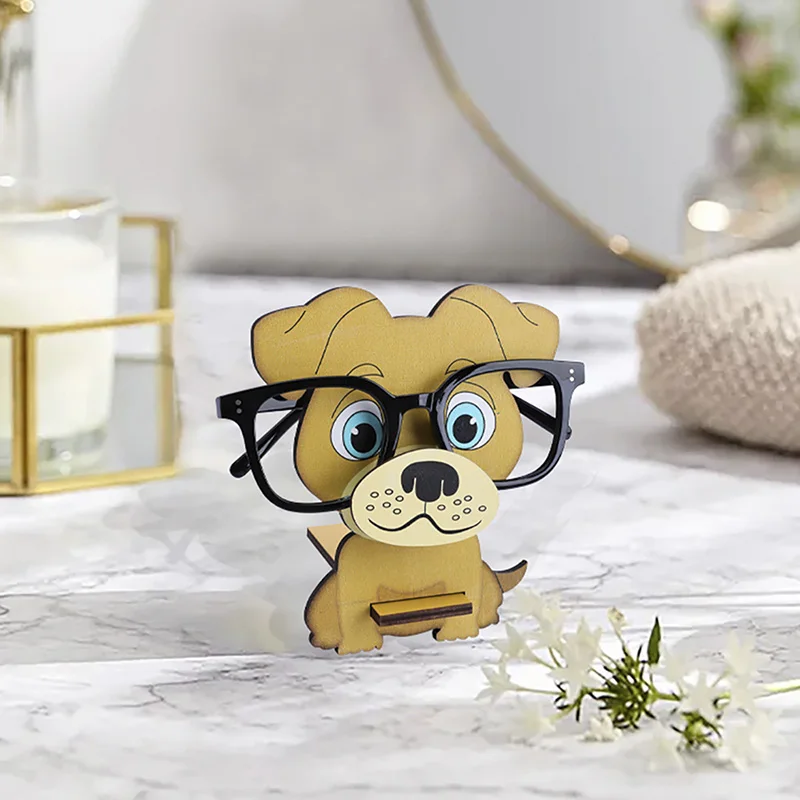 Cute Animal Glasses Shelf Rack Wooden Carving Sunglasses Display Holder Stand Supplies Home Shelves Decorations Accessories