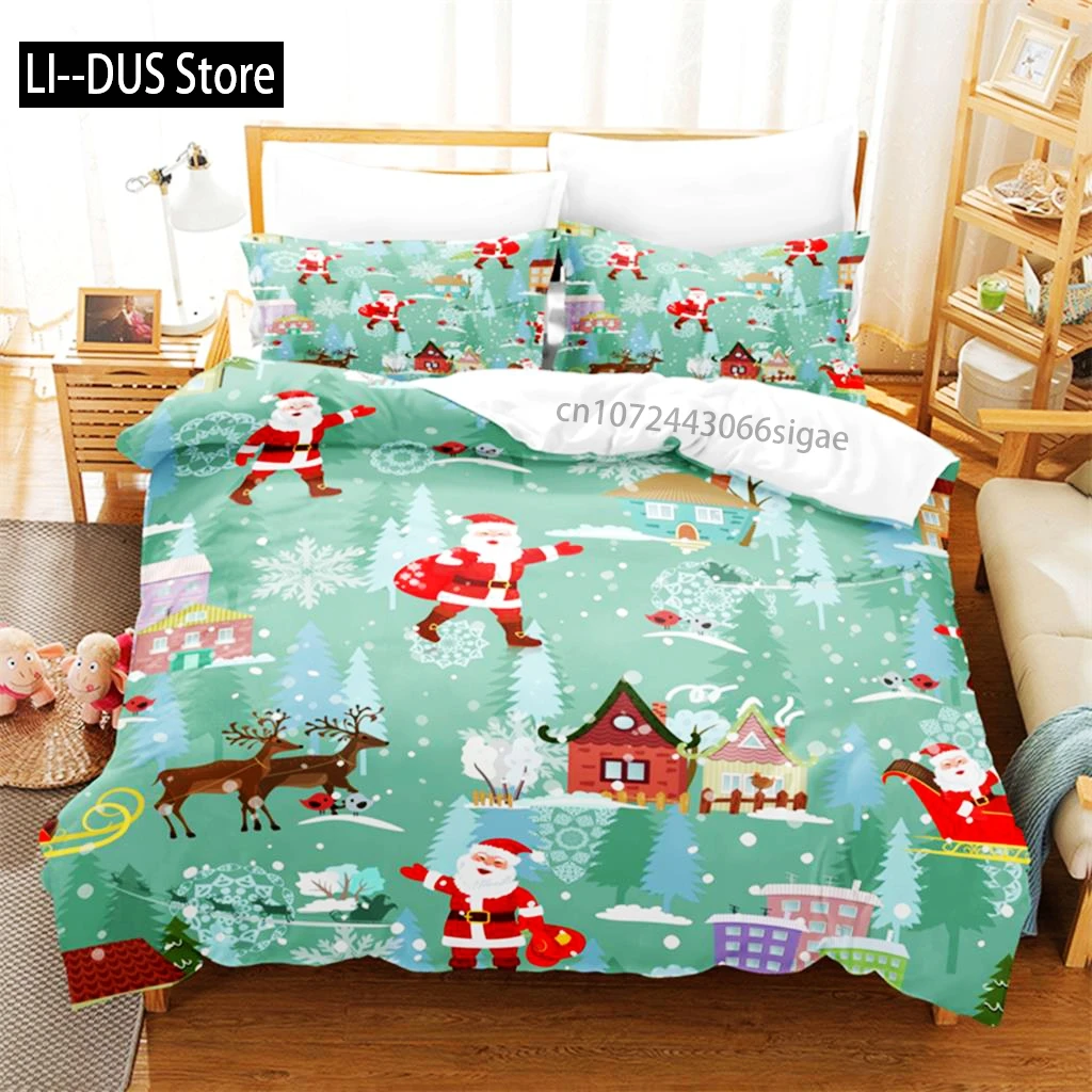 

Merry Christmas Bedding Set Duvet Cover Set 3d Bedding Digital Printing Queen Size Bedding Set Fashion Design
