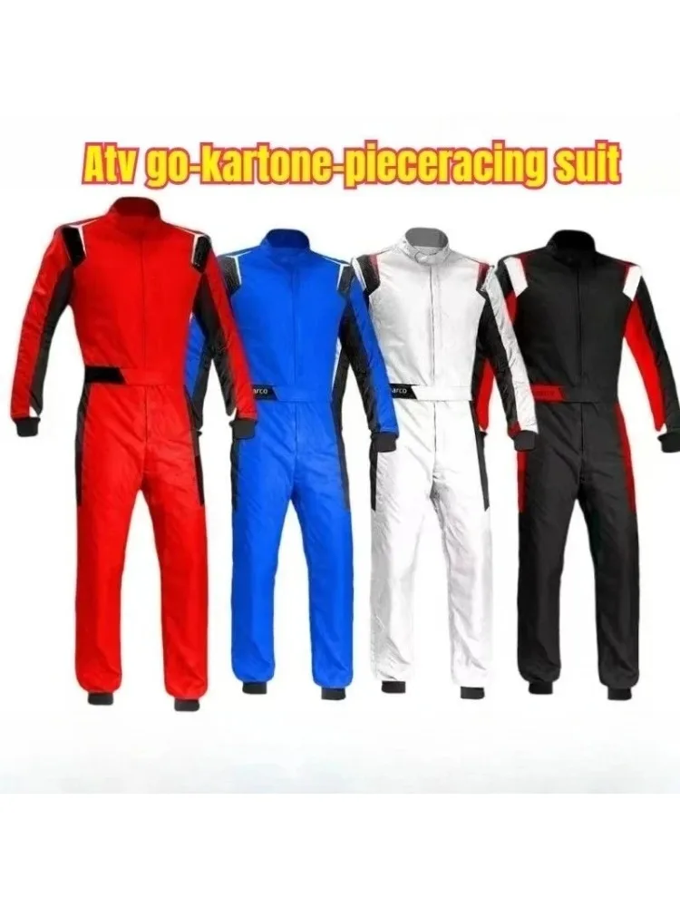 Profesjonalny, wodoodporny kombinezon do kartingu dla dorosłych, strój do jazdy samochodem, motocyklem, motocrossem, odzież sportowa dla klubu wyścigowego, kombinezon, 오토바이 슈트 — 2