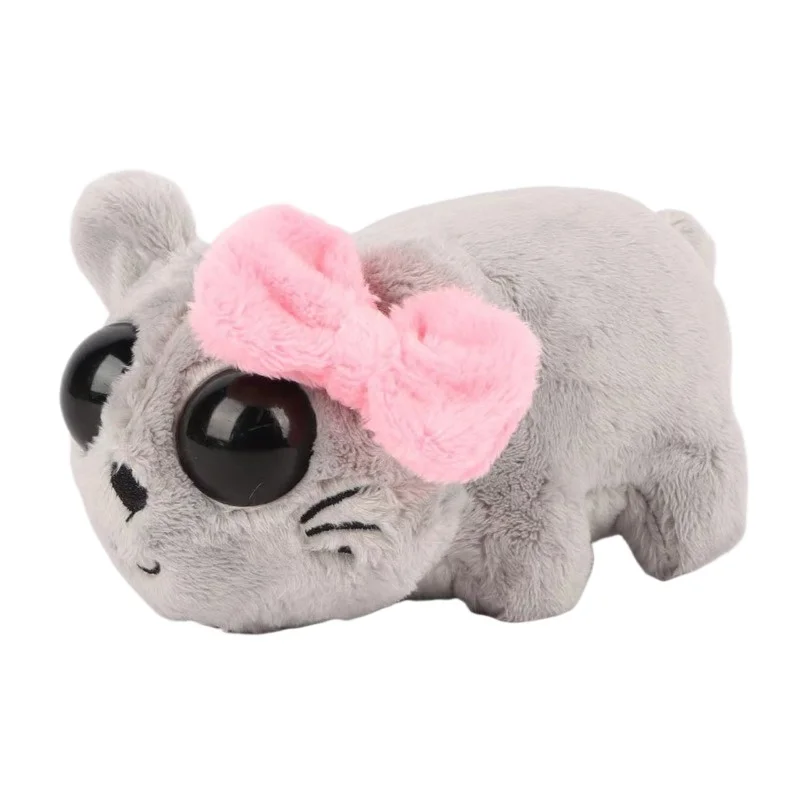 هامستر حزين لعبة قطيفة موسيقية ، كاواي حيوان محشو ناعم ، دمية بلشي لطيف ، هدية عيد الميلاد وعيد الميلاد #1