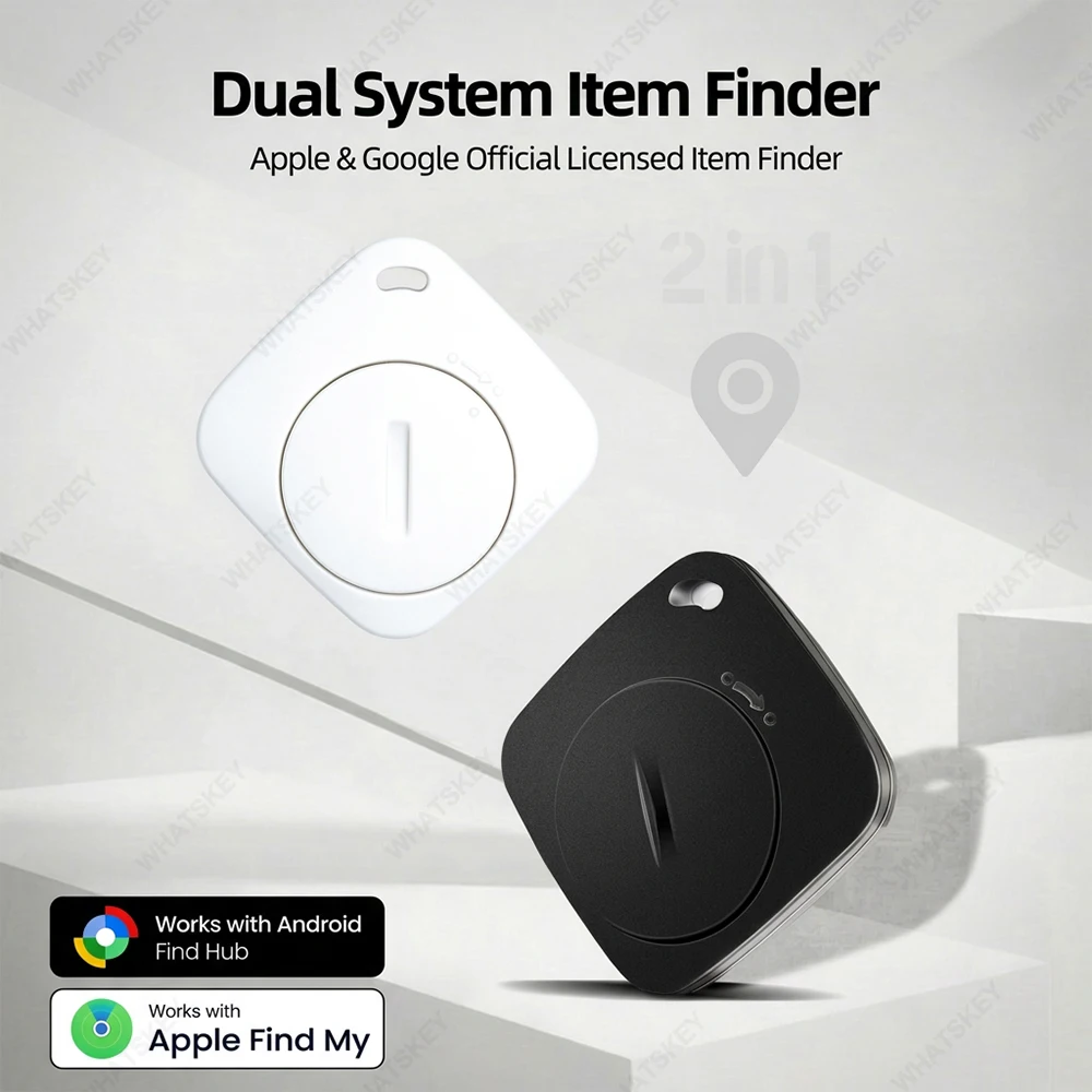 Dual System iOS&Android Bluetooth Smart Tag GPS Tracker  Alternative to AirTag Works with Apple Find My&Google Find Hub 1-4 Pack