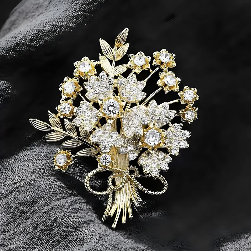 Money Tree Brooch Luxury Bridal Pin Corsage Accessories Classic Alloy Skirt Suit Brooches For Women Fashion Lapel Pin