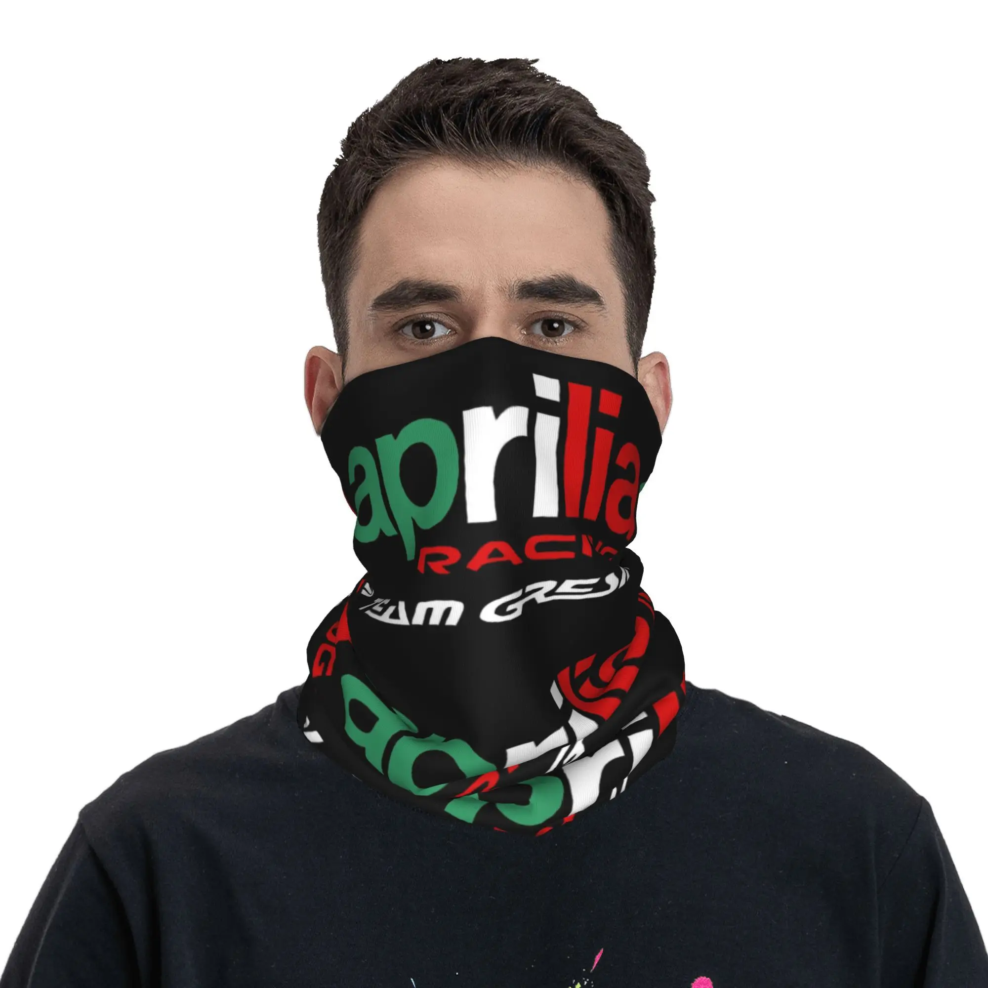 カスタム A-Aprilias ロゴバンダナネックウォーマー女性男性冬ハイキングスキースカーフゲートルオートバイフェイスカバー