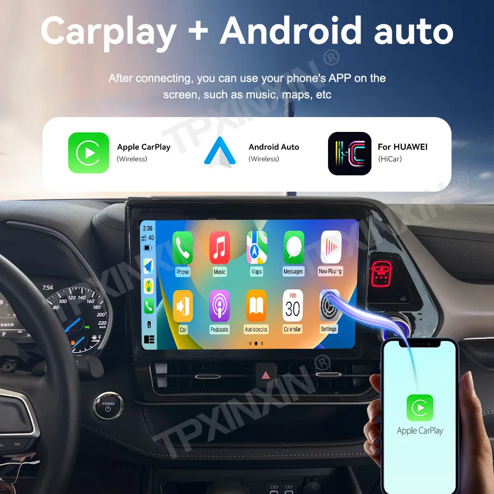 For Toyota Crown Kluger 2022 2023 2024 Android Carplay Car Radio Stereo Automotive Multimedia Player GPS Navigation Head Unit