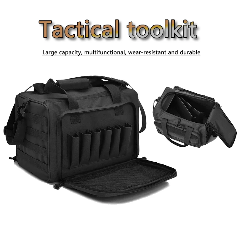 900D Large Capacity Outdoor Shoulder Bag Portable Training Field Equipment Bag Short Gun Storage Solution