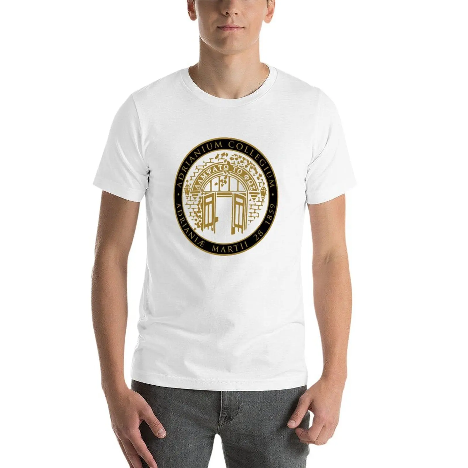 أدريان كلية تي شيرت مضحك تي شيرت الظلام الفكاهة القطن تي شيرت رجل 100% رجل تي شيرت القطن تي شيرت