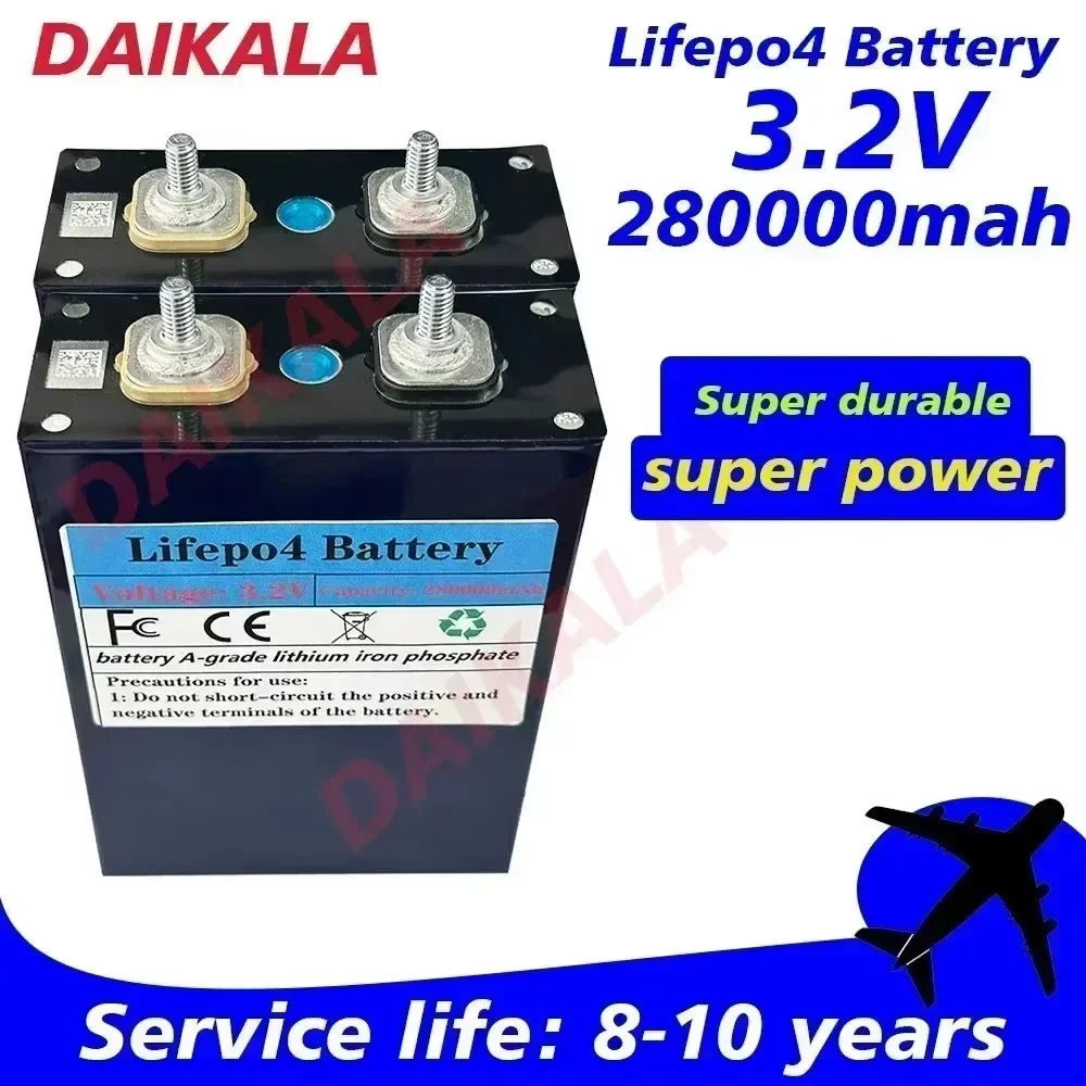 

Bestseller 3.2V 280AH LiFePO4 Battery Rechargeable Cells for Solar Energy Lithium Battery Pack Home Power 12V Phosphate battery