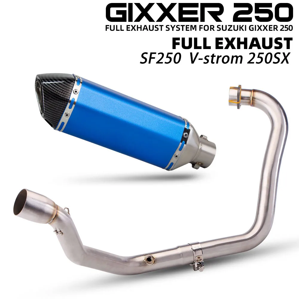 SF250 Exhaust System For Suzuki GIXXER 250/SF250 Vstrom250SX V-Strom 250SX Motorcycle Exhausts Racing Headers Tube 370MM Muffler