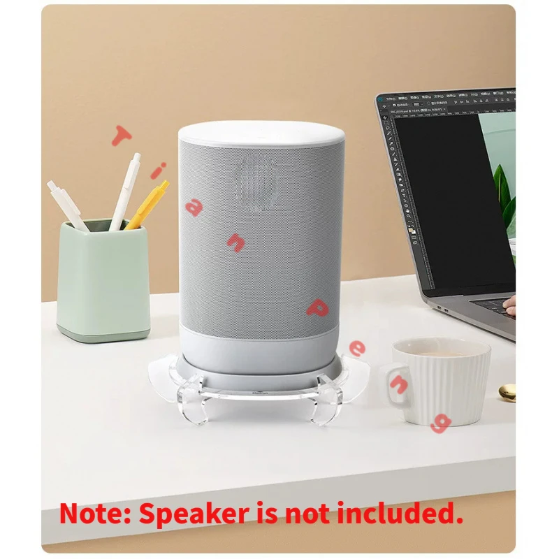 Premium Clear Acrylic Desktop Support Stand For Sonos Move Move2 Anti-slip Inner Mat Protect Shell Optimize Speaker Placement An
