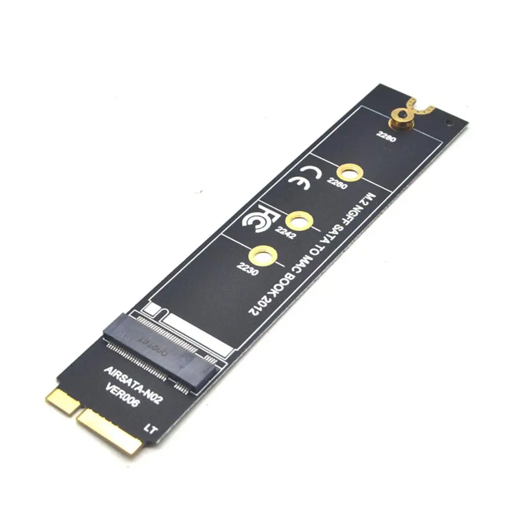 Cartão adaptador para 64G 128G 256G 512G M.2 SATA NGFF SSD para 2012 MacBook Air A1465 A1466 para Apple SSD Adapter Connector Riser Card