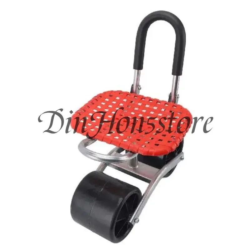 Durable Garden Seat Cart Increase Efficiency Garden Rolling Work Seat Iron Labor Saving Adjustable For Farm