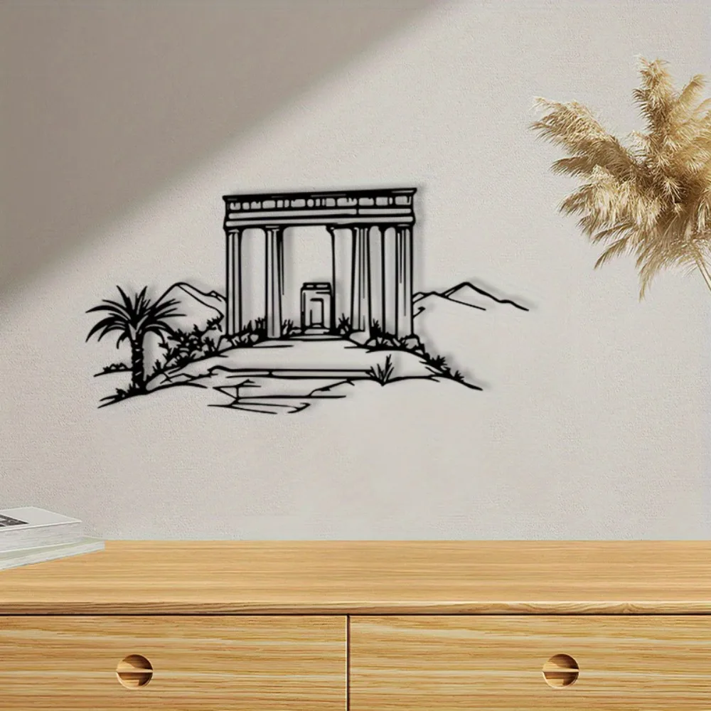 CIFBUY Iron Wall Art Religious Mural Metal Sculpture Powder Coated Plaque Cultural Gift Living Room Decor