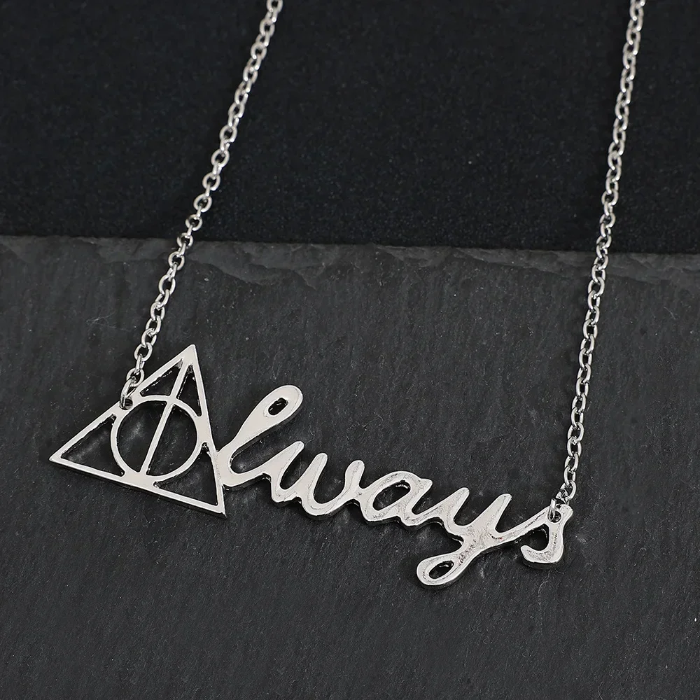 Harries Potter Vintage Necklace Always Silver Letter Pendant Clothing Accessories Party Accessories Women\'s Jewelry Gifts