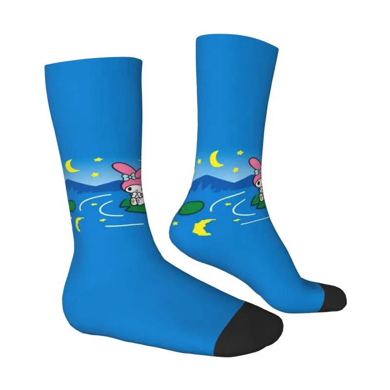 Custom Fashion Men's Kerokero Keroppi Wallpaper Dress Socks Unisex Comfortable Warm 3D Printed Crew Socks