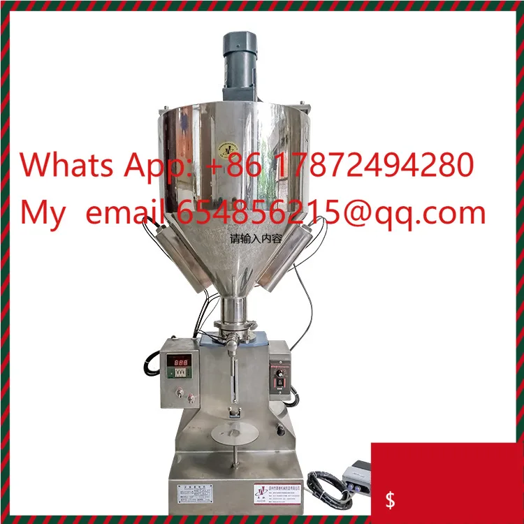

A50 Heating Mixer Filling Machine Semi-Automatic Vertical Filling Machine Small Pneumatic Paste Filling Machine Equipment